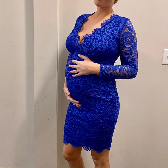 ASOS royal blue maternity cocktail dress - Picture 4 of 4